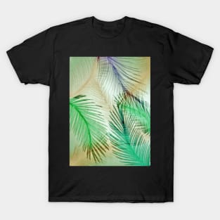 PASTEL FEATHERS TROPICAL PALM DESIGN BEACH POSTER ART PRINT T-Shirt